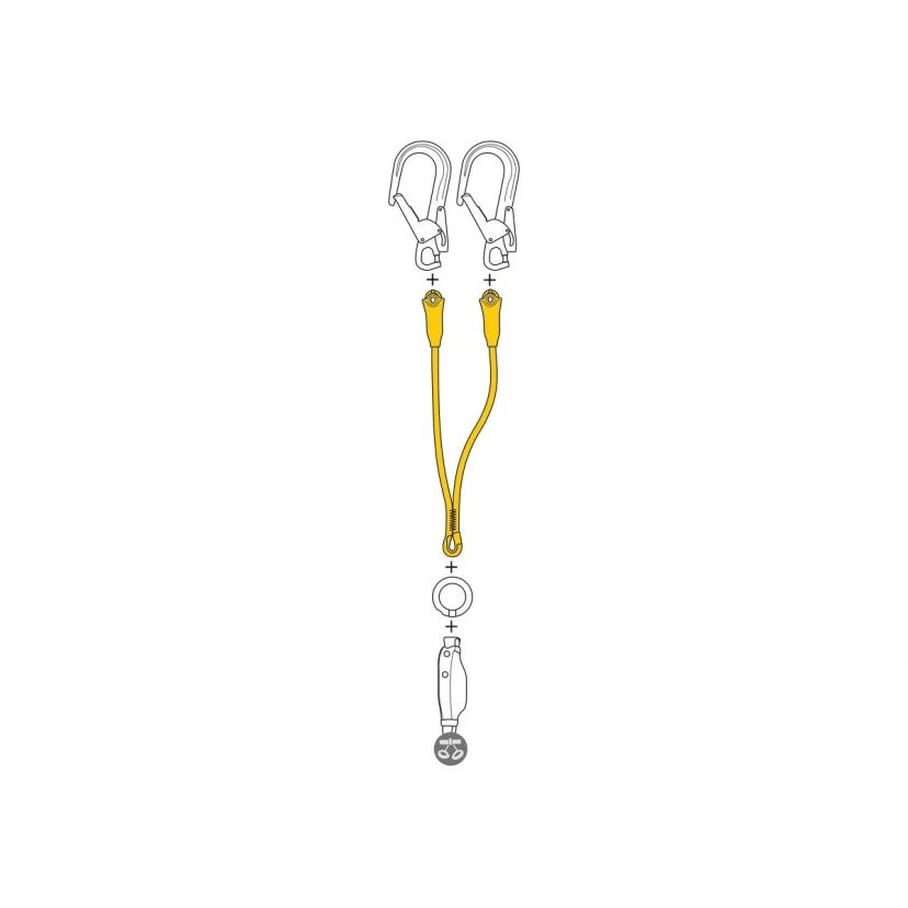 Petzl Jane-Y Double Lanyard For Work At Height - Image 4